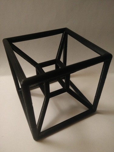 Tesseract hypercube scultura - tesseract,
